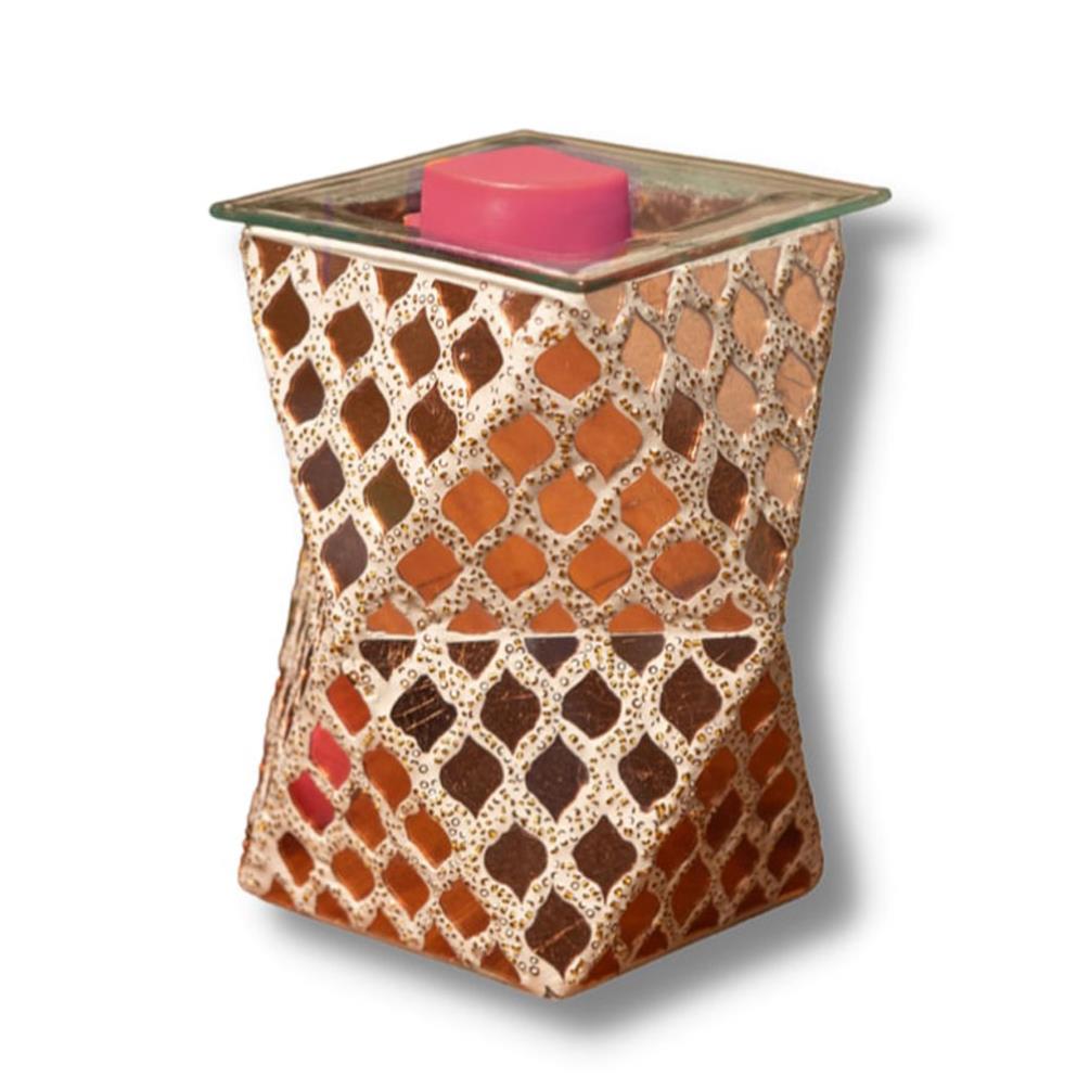 Sense Aroma Rose Gold Moroccan Geometric Electric Wax Melt Warmer Extra Image 1